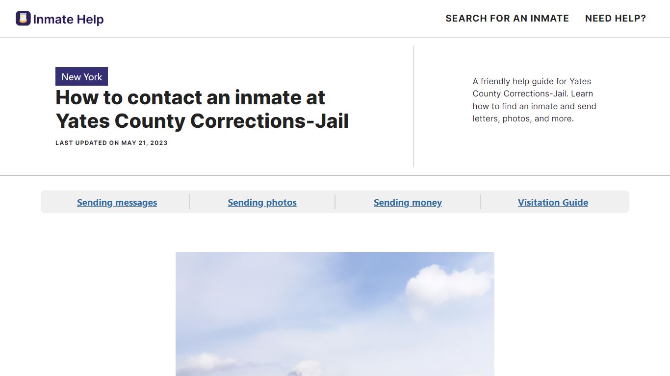 How to contact an inmate at Yates County Corrections-Jail